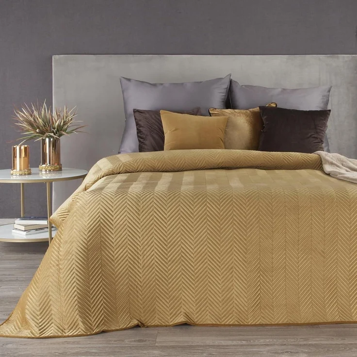 Eurofirany Bettüberwurf SOFIA, Elegante Tagesdecke Velvet Sesseldecke Sofadecke Überwurf Samt – Bild 1