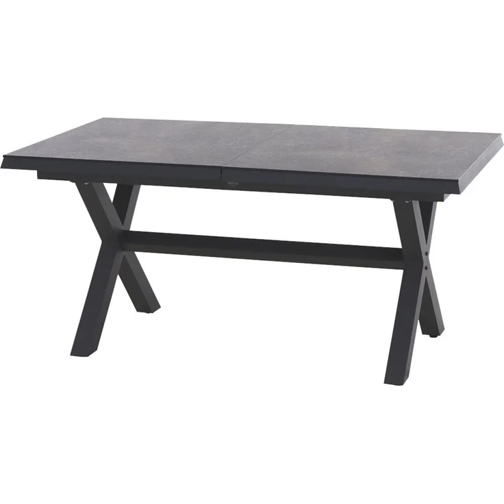 Siena Garden Sincro Ausziehtisch 160/200x90 cm, Aluminium (matt anthrazit) & HPL Titan – Bild 6