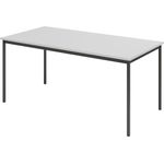 bümö Tisch, Multifunktionstisch 160 x 80 cm in Grau/Schwarz - Besprechungstisch, Konferenztisch, Meetingtisch, Mehrzwecktisch, Pausentisch, Besprechungsraum, Meetingraum, Pausenraum, VS16-5-D
