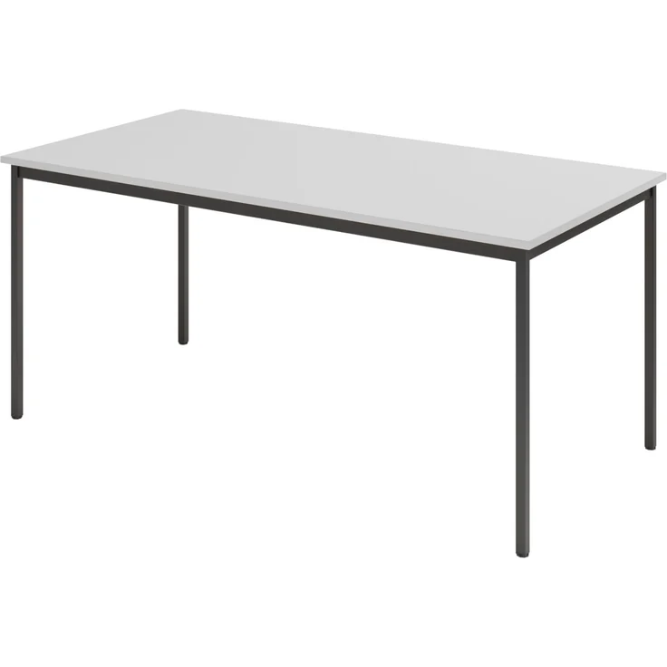 bümö Tisch, Multifunktionstisch 160 x 80 cm in Grau/Schwarz - Besprechungstisch, Konferenztisch, Meetingtisch, Mehrzwecktisch, Pausentisch, Besprechungsraum, Meetingraum, Pausenraum, VS16-5-D – Bild 1