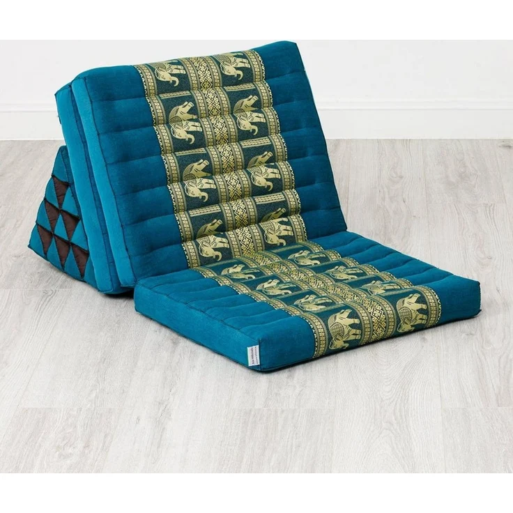 livasia Sitzsack Thaikissen 3 Auflagen (Deluxe) vegan und handgefertigt, 175x55x8cm, Kapok – Bild 3