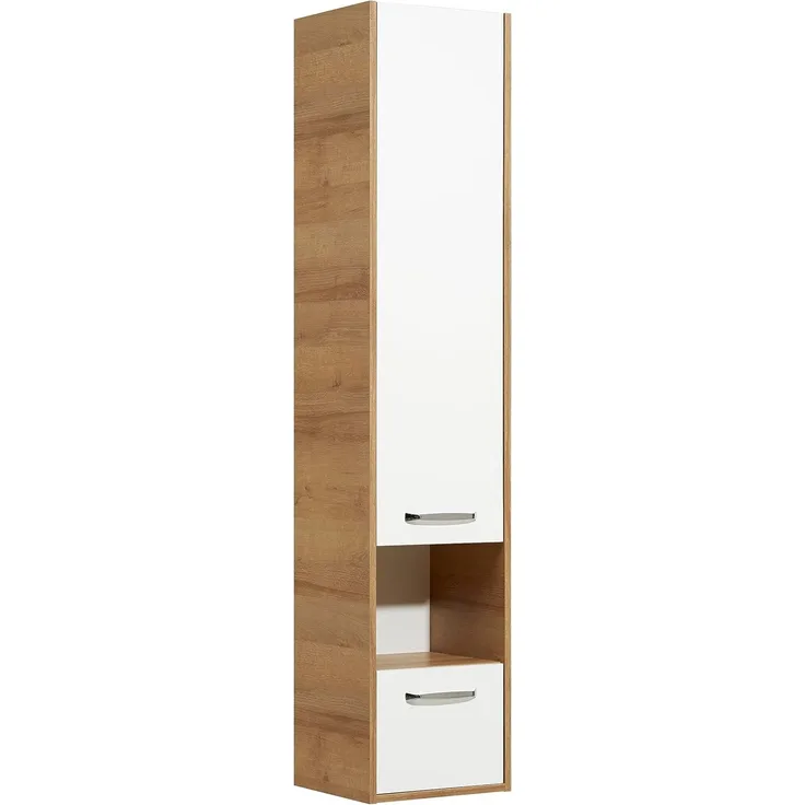 Pelipal Quickset 362 Hochschrank, Holzdekor, Riviera Eiche Quer Nachbildung, 33,0 x 35,0 x 166,0 cm