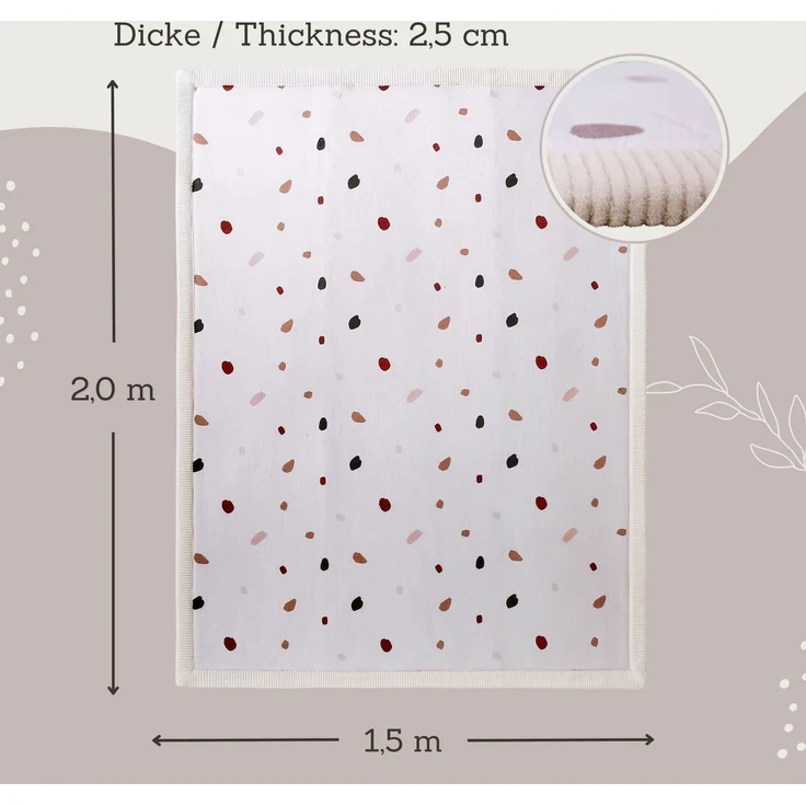 Hakuna Matte Kinderteppich mit Memory-Schaum, dicke & weiche Spielmatte 2,5 cm, Krabbelmatte, Höhe: 25 mm, Extra weich, Roll-_oder_faltbar, Hypoallergen, Schaumstoff – Bild 3