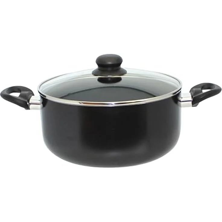 Elo Topf-Set METIS, 4-teilig, Schwarz, mit Glasdeckel, Aluminium, 3 Kochtöpfe und 1 Stielkasserolle – Bild 4
