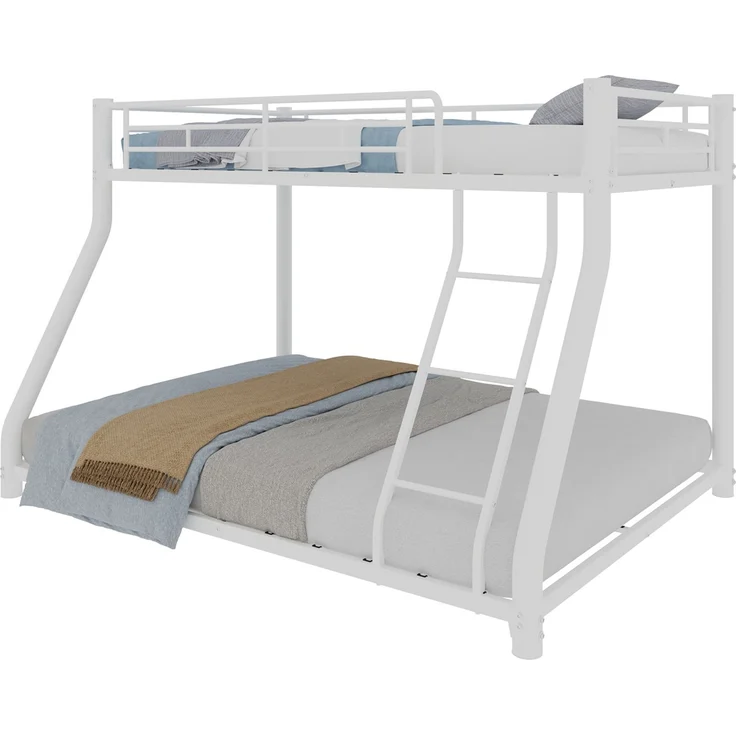 EINHOM Metall-Etagenbett 90 x 190 / 140 x 190 cm, mit Leiter und Durchgehenden Sicherheitsgeländern, Platzsparend, für Jugendliche und Erwachsene (Ohne Matratze) – Bild 4