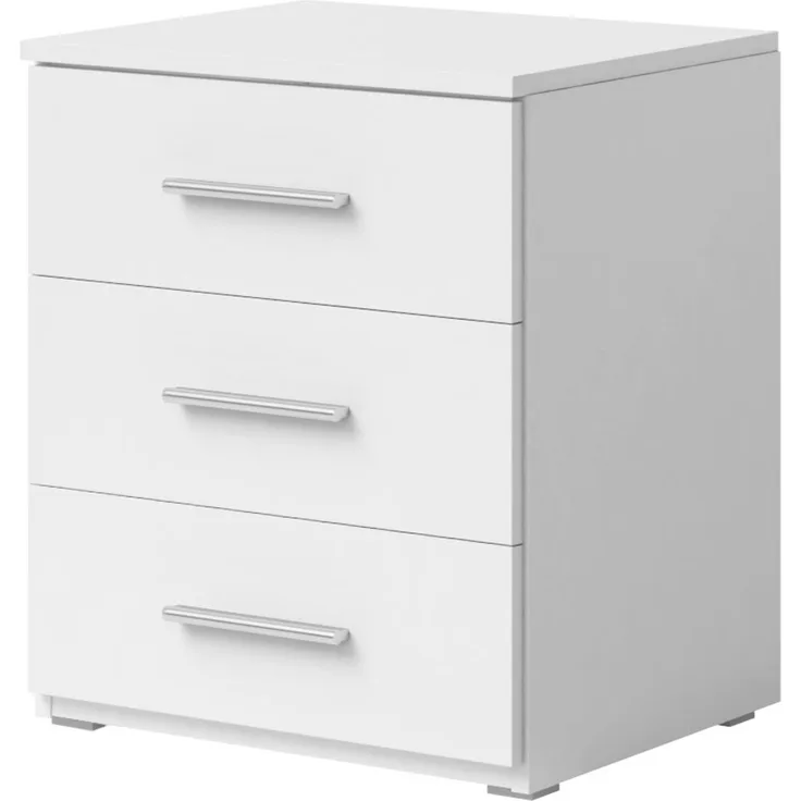 Nachtkonsole Beta Nachtschrank 46x41x56cm weiß mit Schubladen