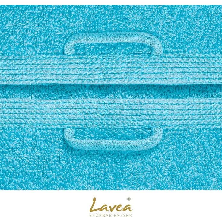 Lavea Gästehandtuch Bali, 30x50cm aus 100% Bio-Baumwolle, einzigartig weiche Gästetücher mit Aufhänger (Set, 2-St), hochwertiges und nachhaltiges Premium Gästetuch – saugstarke Faser – Bild 7