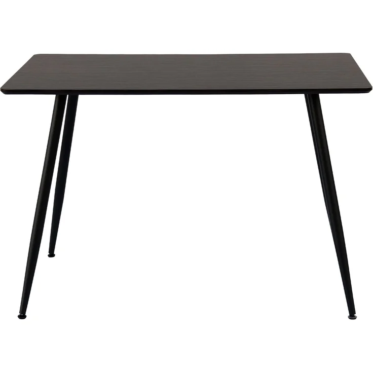 Esstisch Tischplatte mit Holzmaserung Küchentisch Esszimmertisch Speisetisch Tisch Esszimmer Küche 115x75 MDF Metallrahmen Dunkelbraun – Bild 3