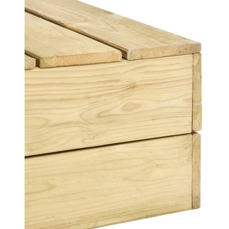 Gartentisch, Balkontisch, Esstisch 75 x 75 x 31 cm Kiefernholz Imprägniert – Bild 4