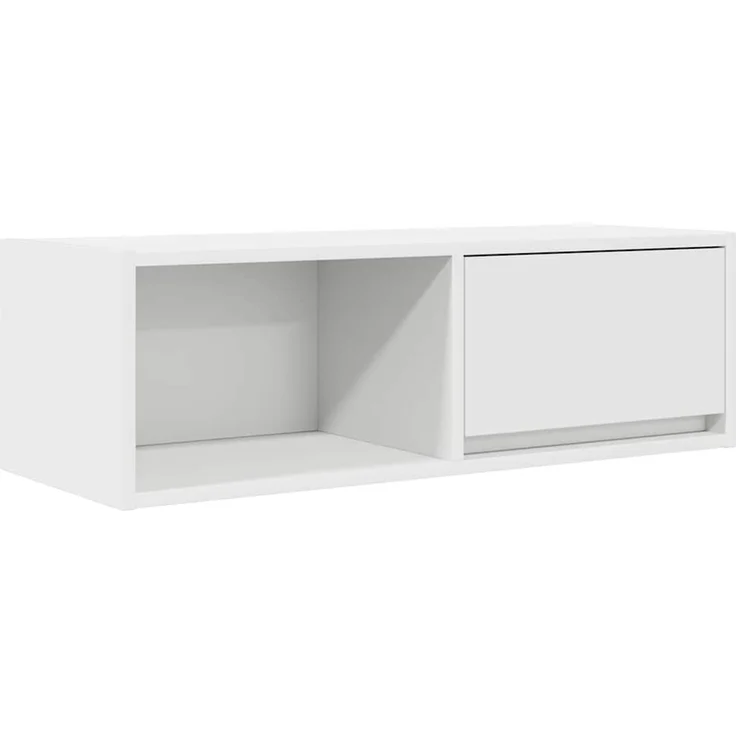 2 pcs TV-Schrank, Lowboard TV Weiß 80x31x25,5 cm Holzwerkstoff – Bild 6