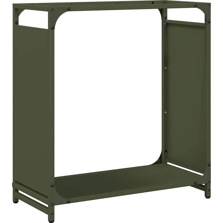 vidaXL Brennholzregal Olivgrün 60x28x65 cm Kaltgewalzter Stahl 864202 – Bild 1