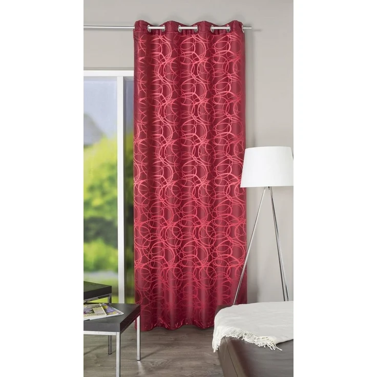 HOME WOHNIDEEN Vorhang LENNY (1 St), Ösen, blickdicht, HxB: 245x140, Dekostoff Jacquardgemustert – Bild 5