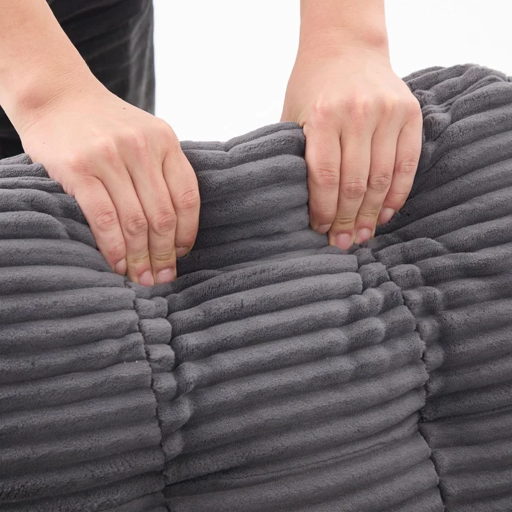 Schlafsessel 2-in-1 in Dunkelgrau 165cm×97cm×61cm mit Liegefunktion und doppelten Getränkehaltern – Bild 9