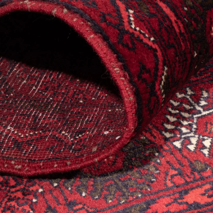 Afghan Teppich - 119 x 77 cm - dunkelrot – Bild 4