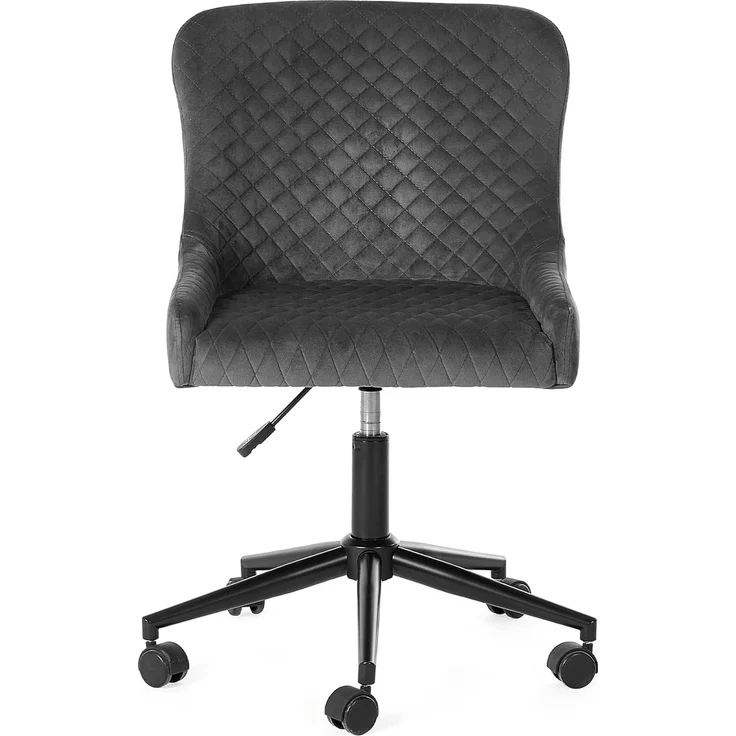 Julian Bowen Luxuriöser Bürostuhl aus grauem Samt, 52x60 cm – Bild 2