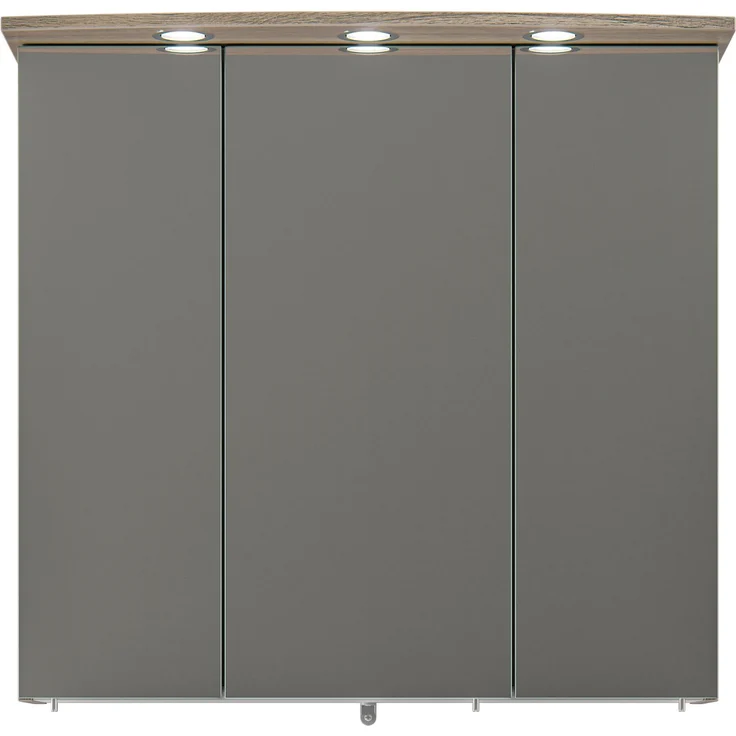Pelipal Badmöbel-Set Quickset 313, Sanremo Eiche - Waschtischunterschrank, Keramikwaschtisch, Unterschrank, Spiegelschrank, Unterschrank – Bild 3
