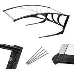 Feel2Home Mähroboter Garage, Kunststoff / Aluminium, 45,5 x 103 x 77 cm, Schwarz / Transparent