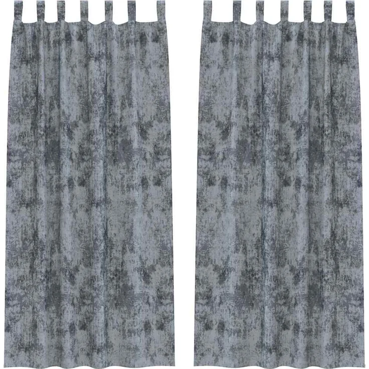 vidaXL Samtvorhänge 2 stk. Silber Grau 225 x 140 cm Samt 4107720 – Bild 2