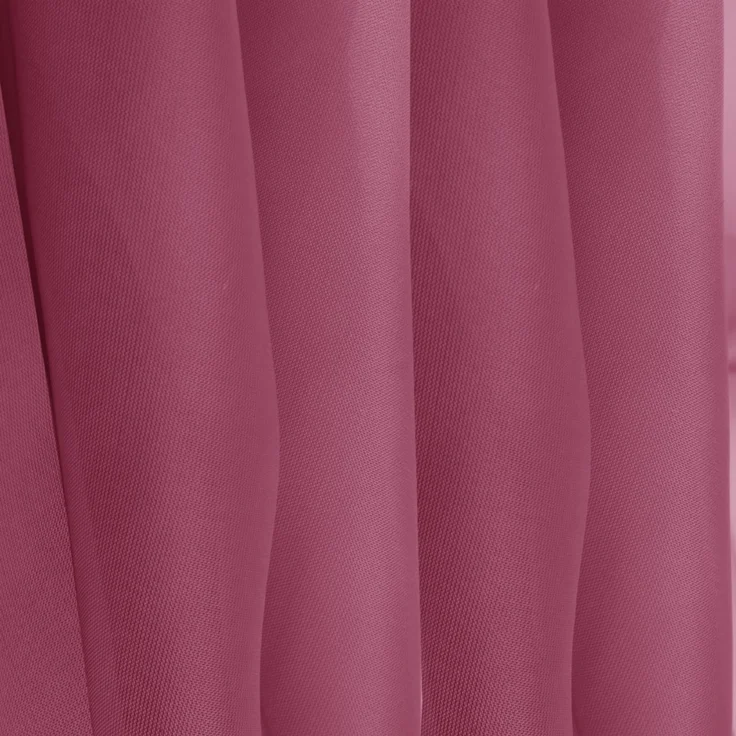 Stangendurchzug-Bistrogardine in B160cm x L60 cm, transparente uni Scheibengardine Voile in vielen verschiedenen Farben erhältlich (bordeaux - beere) – Bild 4