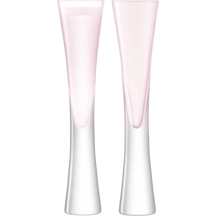 LSA International Moya Champagner Flöte 170 ml Blush X 2, Pink, 5,5 x 5,5 x 25 cm