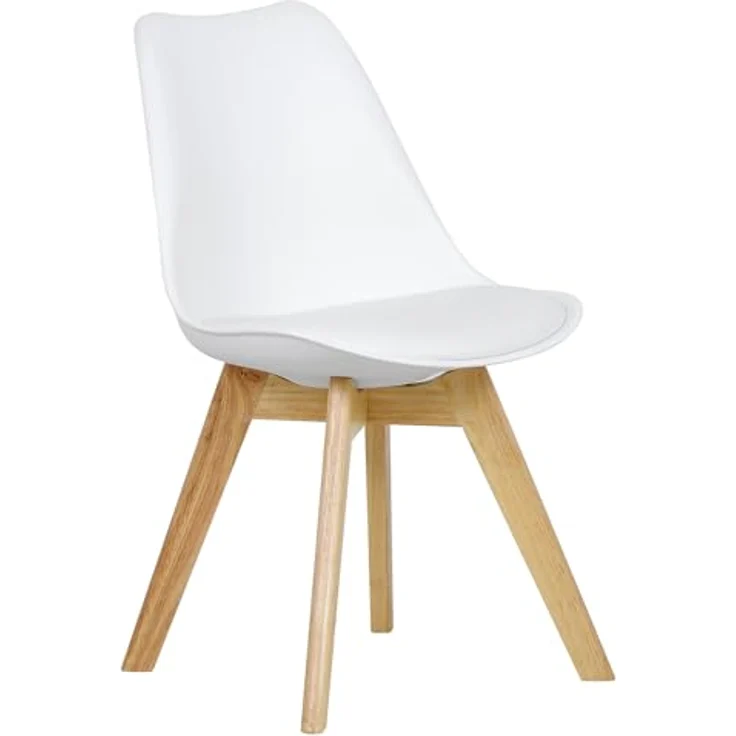 WOLTU® 4er Set Esszimmerstühle Küchenstuhl Design Stuhl Esszimmerstuhl Kunstleder Holz Weiß BH29ws-4 – Bild 6