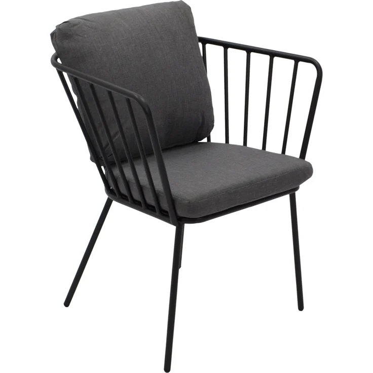 DEGAMO TOLEDO Gartengarnitur, Metall, anthrazit, 3-teilig (Tisch 52cm) – Bild 3