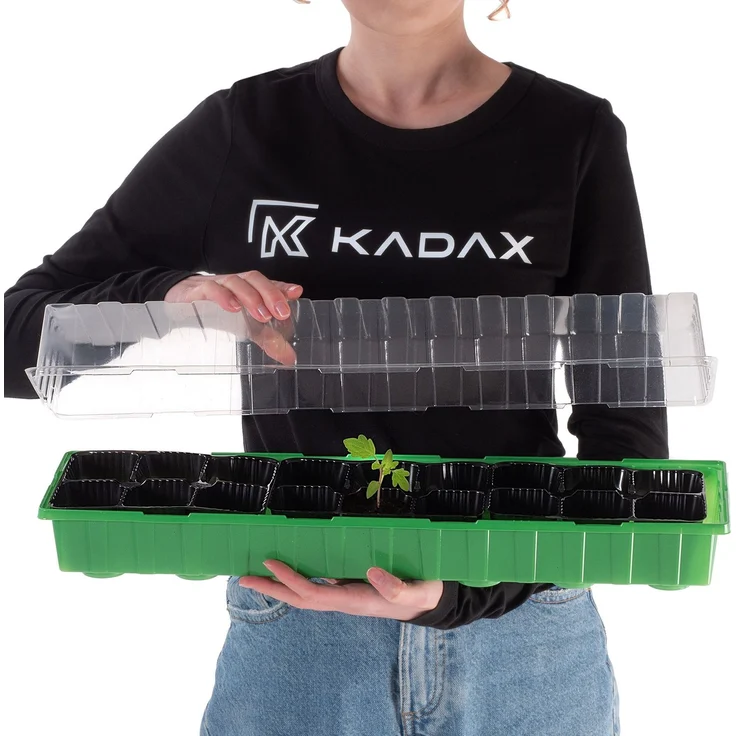 KADAX Vesima Mini-Gewächshaus, 20 Zellen 54x16 cm, grün – Bild 7