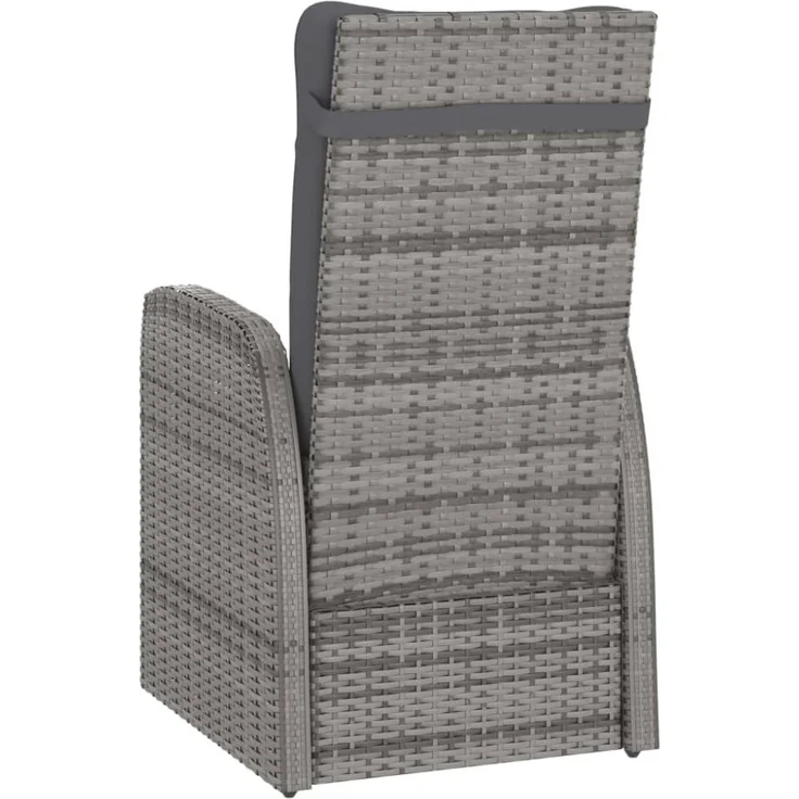 vidaXL 7-tlg. Garten-Essgruppe mit Kissen Poly Rattan Grau 3059344 – Bild 7