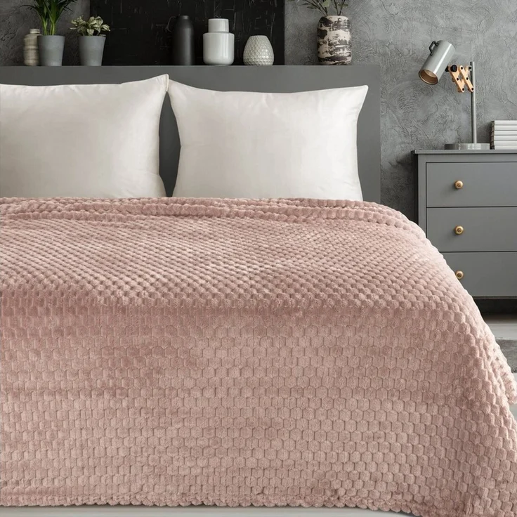Wohndecke CINDY/6, Design91, Tolle Struktur, Waffelmuster, Weich, Karierte Decke, Karomuster – Bild 2
