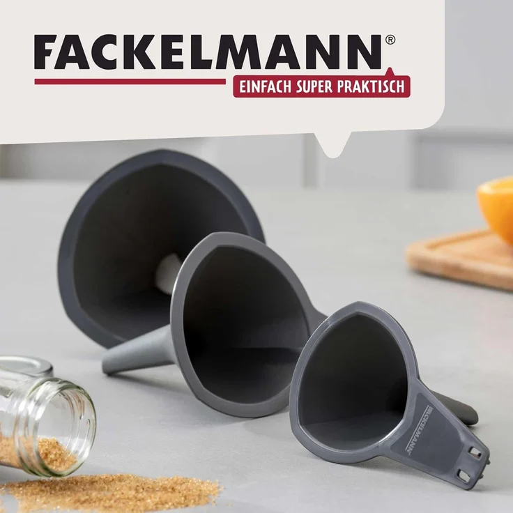 FACKELMANN Trichter Set, Küchentrichter, Universaltrichter, Fülltrichter, Einfüllhilfe – Bild 7