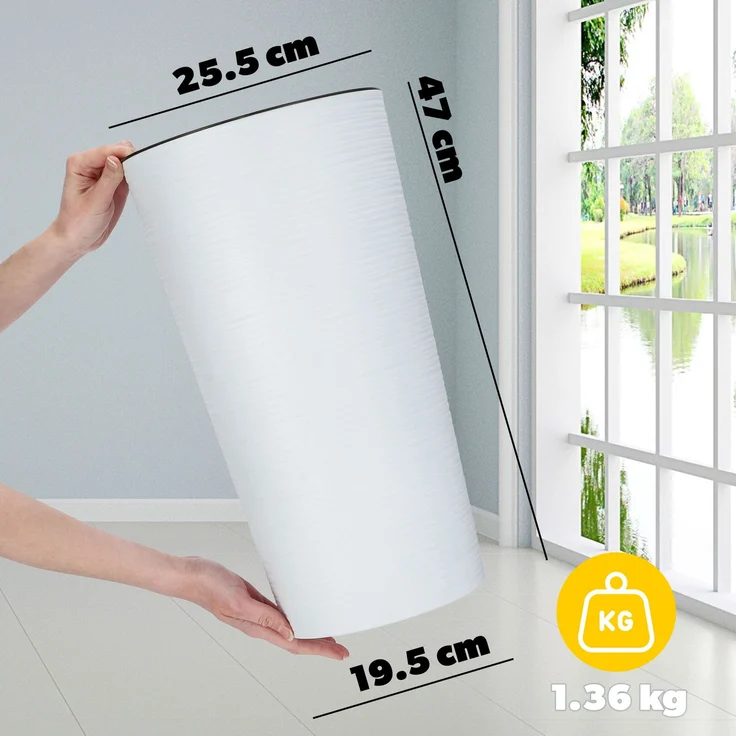 KADAX Blumentopf Blumenabdeckung Ökologisch Weiß 25cm – Bild 2