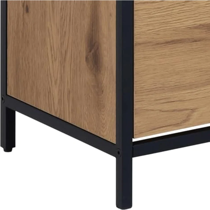 Livetastic Schuhschrank, Schwarz, Wildeiche, 3 Schubladen, 56x129x30 cm, Schuhaufbewahrung für Garderobe – Bild 10
