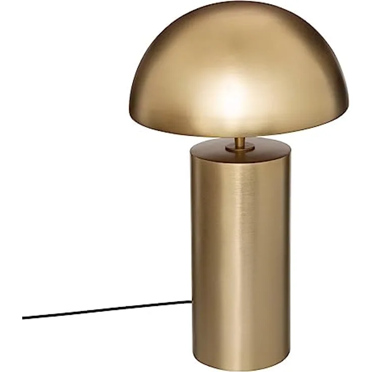 Atmosphera Goldene Tischlampe CHAMPI, Pilzform, Höhe 50 cm, Nachttischlampe