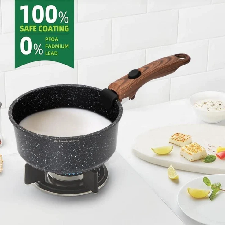 Kitchen Academy Topfset 10tlg. abnehmbarer Griff Induktion Töpfe Set Antihaft – Bild 4