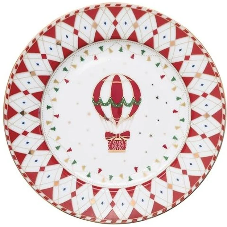 MamboCat Frühstücksteller 4x Christmas Wonderland Kuchenteller verschiedene Dekor Porzellan – Bild 4