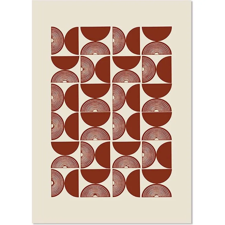 Poster Boho in Senffarben und Ockarfarben als Deko Print ohne Rahmen - 40 x 50 cm / C