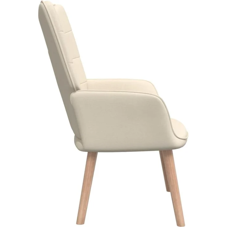 vidaXL Relaxsessel mit Hocker Creme Stoff [327932] – Bild 8