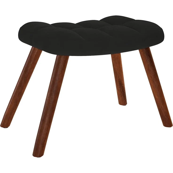 vidaXL Schaukelstuhl mit Hocker Schwarzer Samt 4016849 – Bild 4