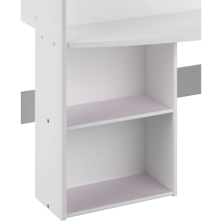 Parisot Pirouette 1 Hochbett Weiß/Grau oder Rosa 90x200 – Bild 6
