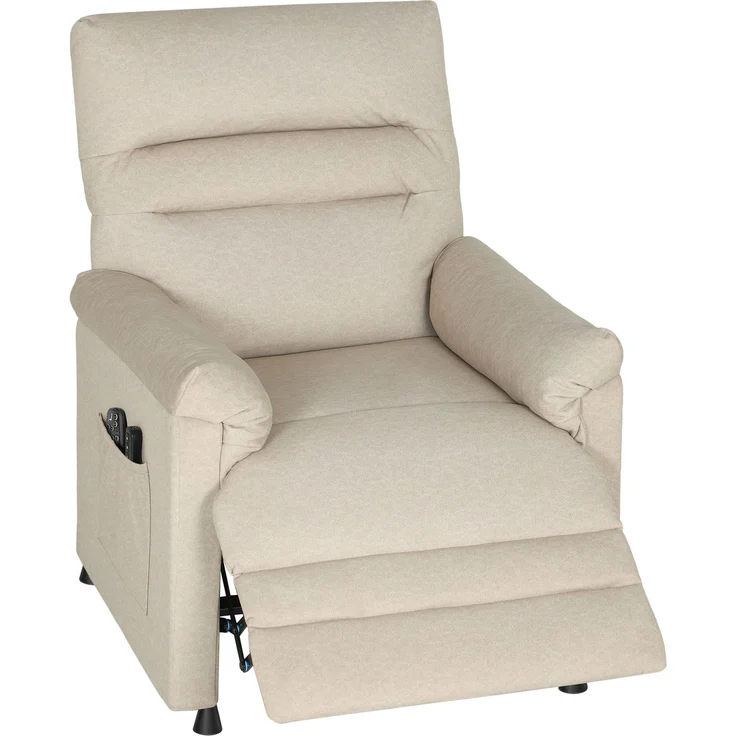 Liegesessel mit Fußstütze, 99.0×82.0×106.0cm, Beige, MELAYR – Bild 2