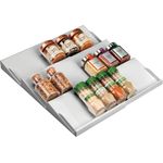 Gewürzhalter ausziehbares Gewürzregal Schubladeneinsatz mDesign grau