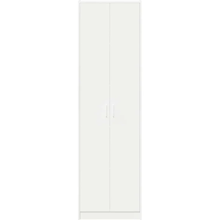 vidaXL Kleiderschrank mit Regal, Holzwerkstoff Weiß, 55 x 25 x 189 cm – Bild 6