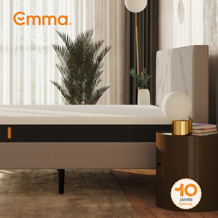 Emma 'Cocoon Plus' Bett, 180x200 cm, 100% Polyester, Grau – Bild 4