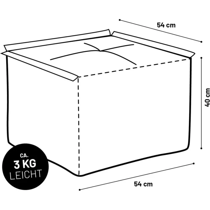 Lumaland Sitzsack-Hocker Modular 54x54x40cm senfgelb eckig – Bild 8