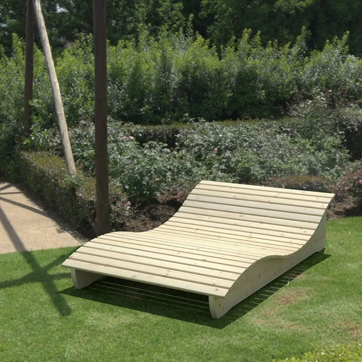 Gartenliege "Relax-Gertl" (Fichte) 1-teilig Liegebreite 90 cm Himmelsliege – Bild 1