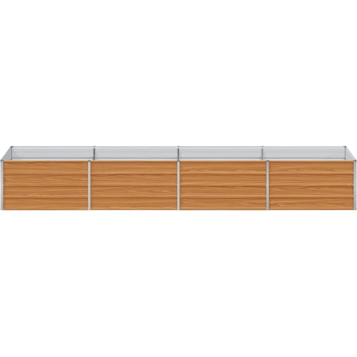 vidaXL Hochbeet Hellbraun 320 x 80 x 45 cm Verzinkter Stahl 42017337 – Bild 4