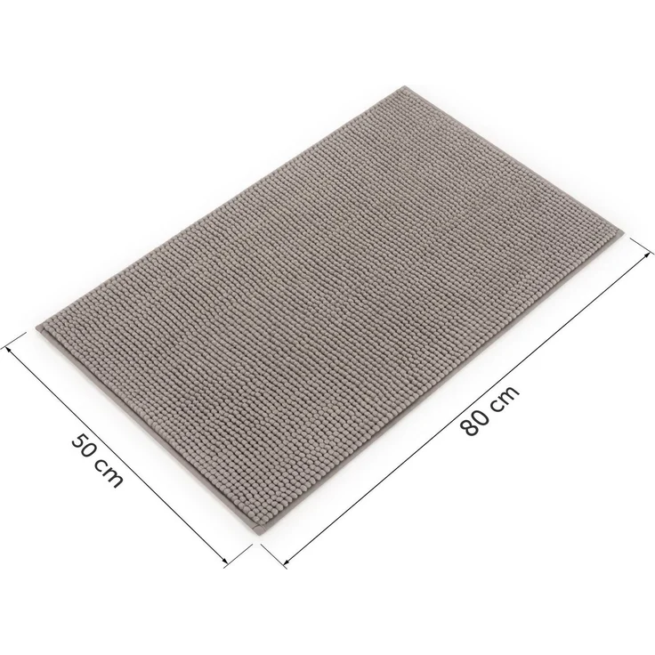 Blumtal Badematte Chenille weicher Badezimmerteppich, strapazierfähig, rutschfest, Polyester, Läufer, 40°C maschinenwaschbar – Bild 2