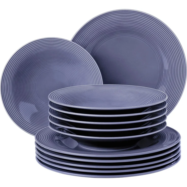 Seltmann Weiden Beat Color Glaze Tafelservice 12-teilig - Fliederblau – Bild 1
