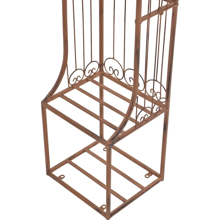 Rosenbogen BIRGER - 163 x 34 x 239,5 cm, Metall, Antik-Braun | Rankhilfe Rosen Rankgitter Gartendekoration – Bild 5