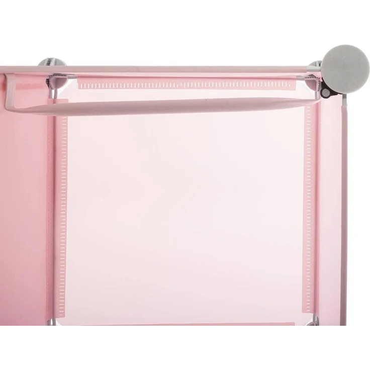 Atmosphera Kinderkleiderschrank, 64 x 31 x 124 cm, Rosa, 5 Fächer und 1 Kleiderstange – Bild 6